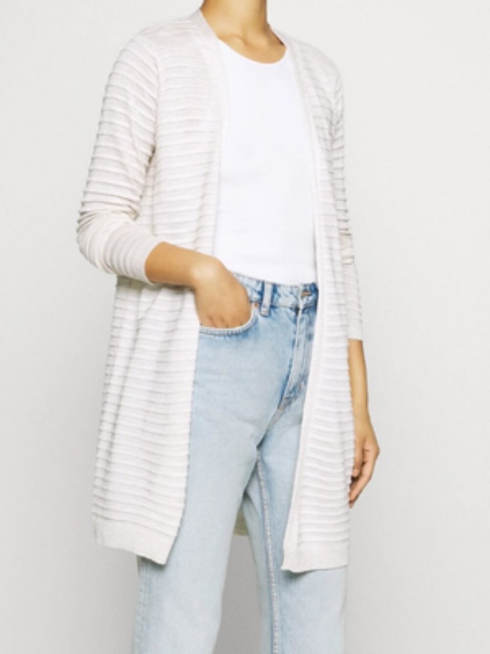 SOYACONCEPT Cream Open Cardigan | Lightweight Cozy | Small